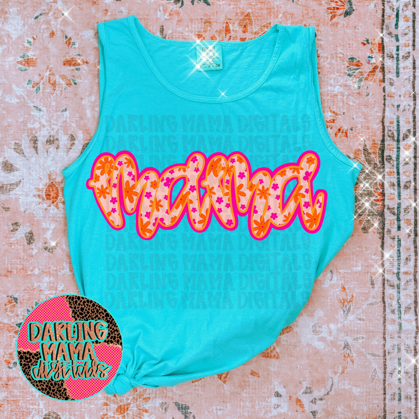 Orange and pink flower mama