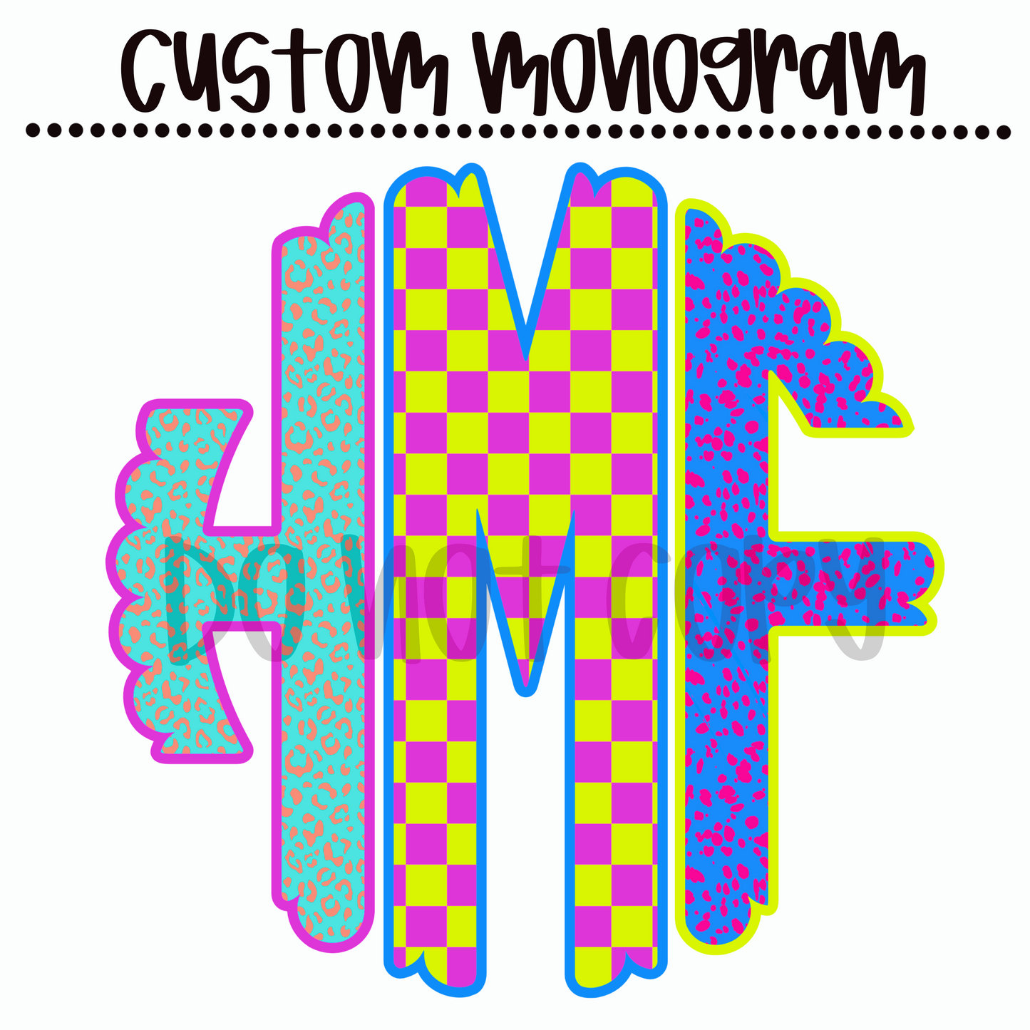 Preppy Circle Custom Monogram