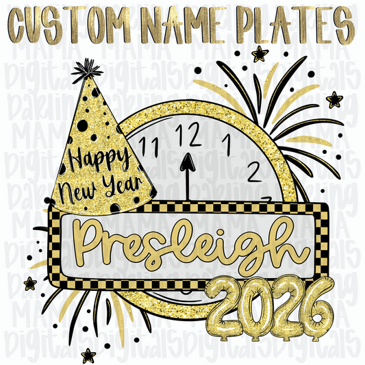 Custom Gold girls new years