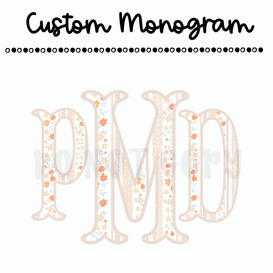 Custom Fishtail Monogram