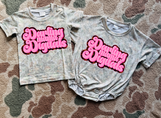 Blanksful bubble & toddler tee camo leaves