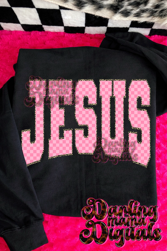 Checkered cheetah jesus