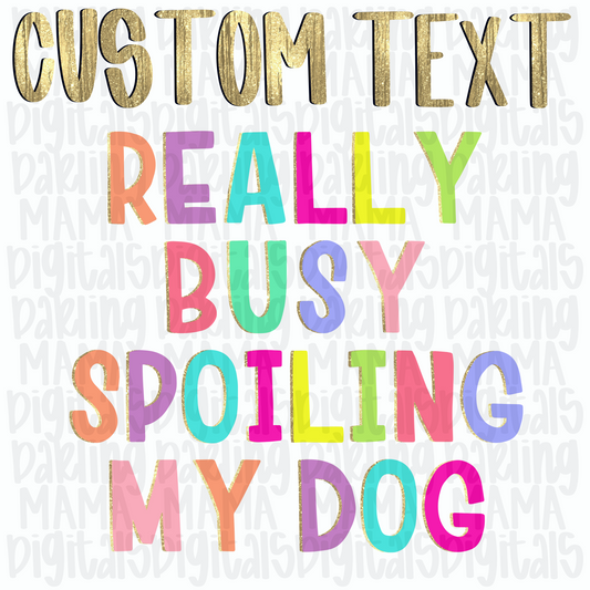 Custom rainbow glitter text