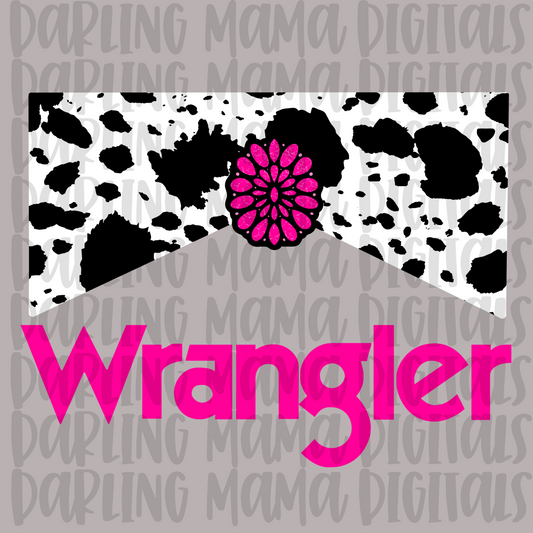 Pink Cow Print Wr*ngler