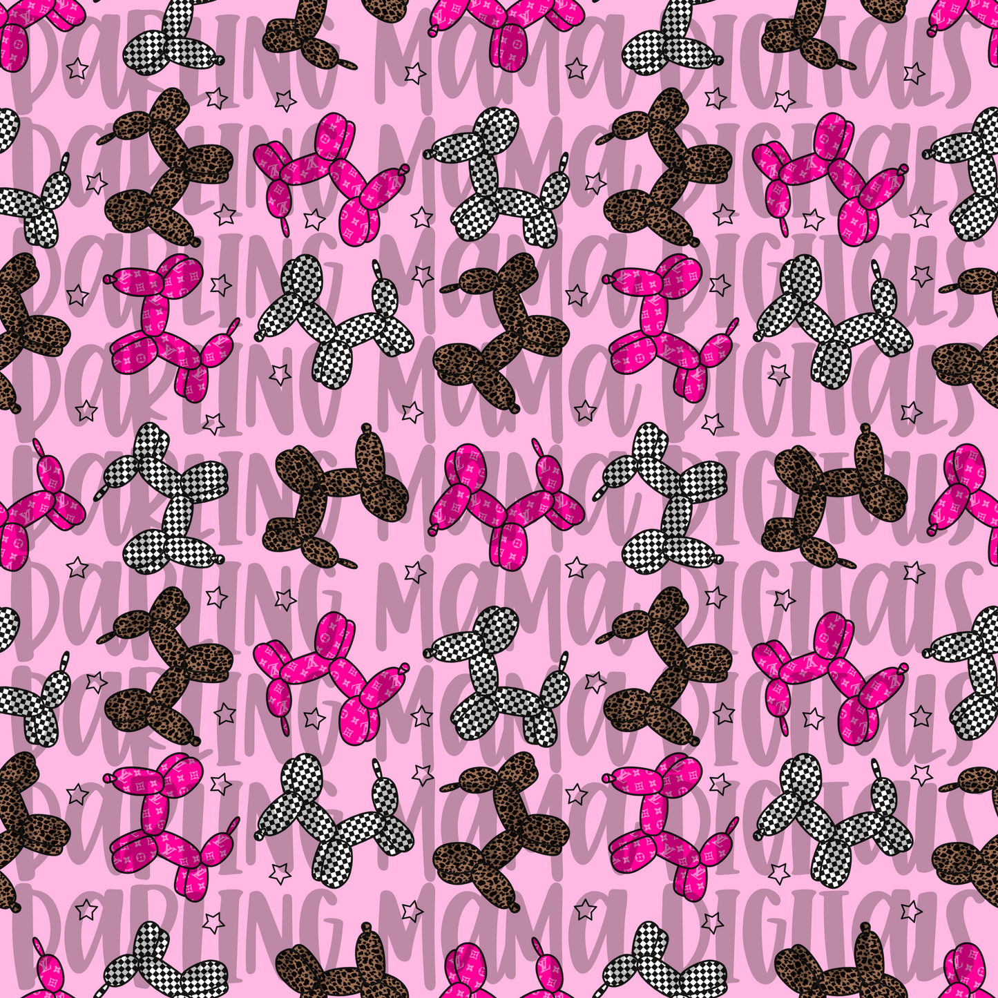 Boujee Ballon Dog Seamless File