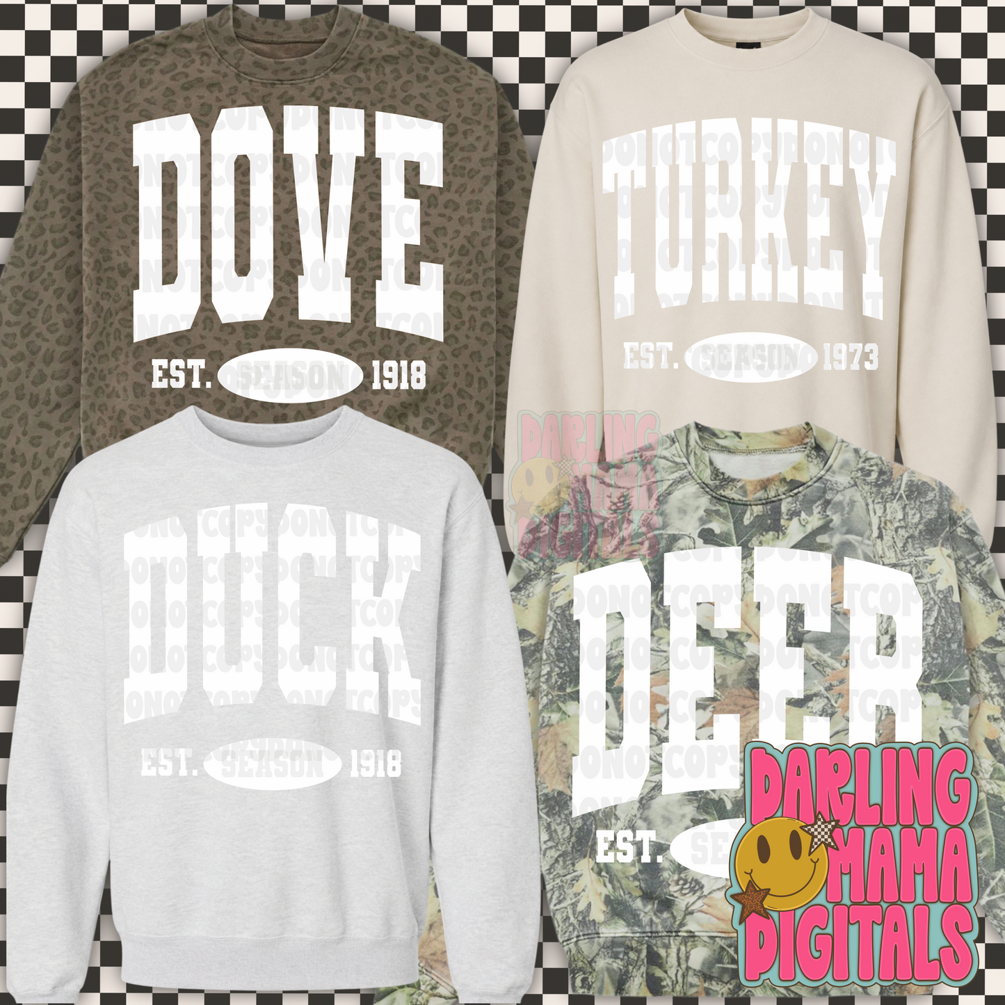 White hunting seasons bundle of 4