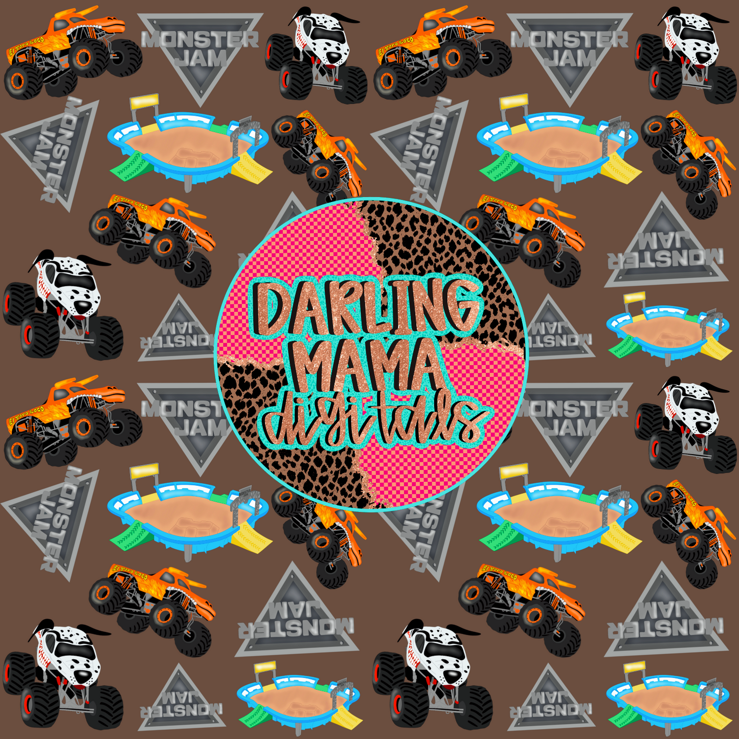 Boys Monster Truck Seamless File