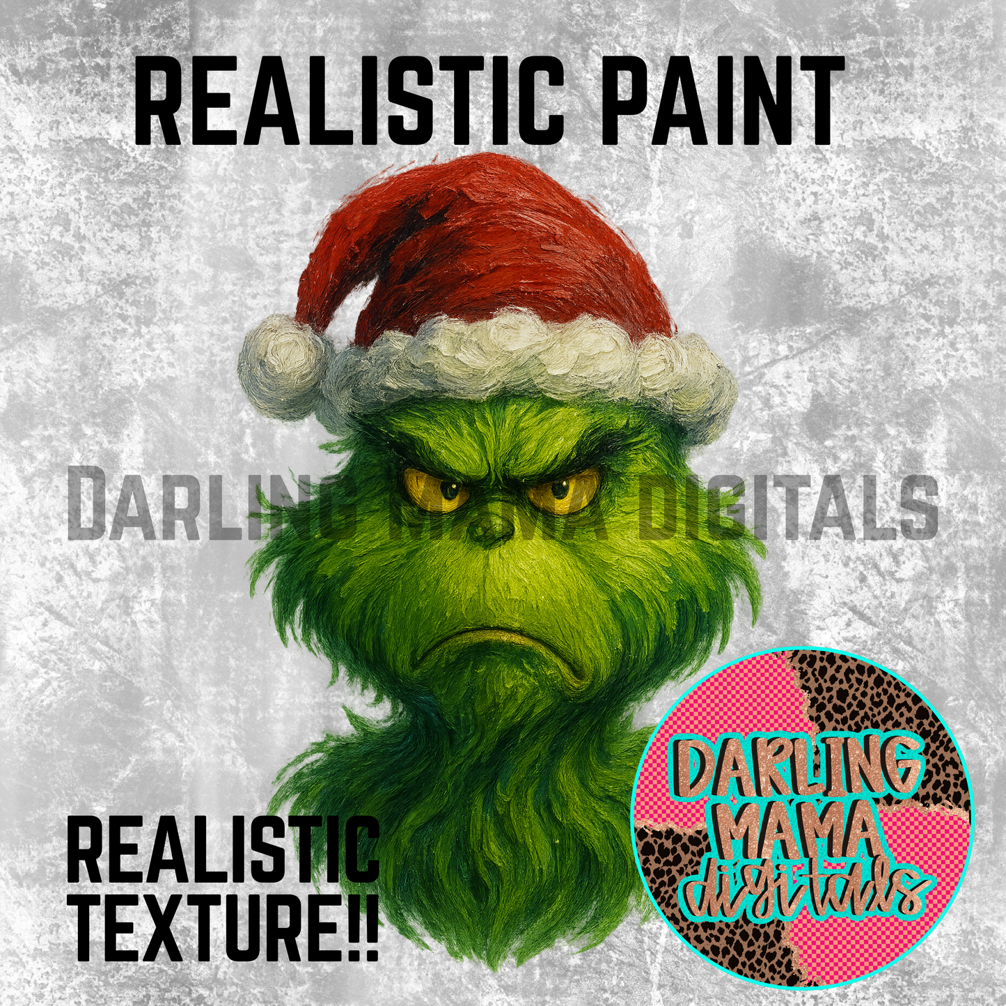 Realistic Paint Texture Green Man