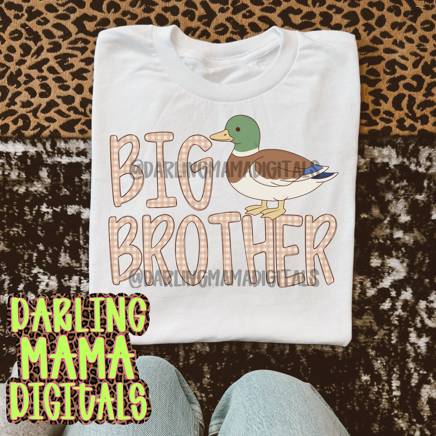 brown gingham mallard big brother