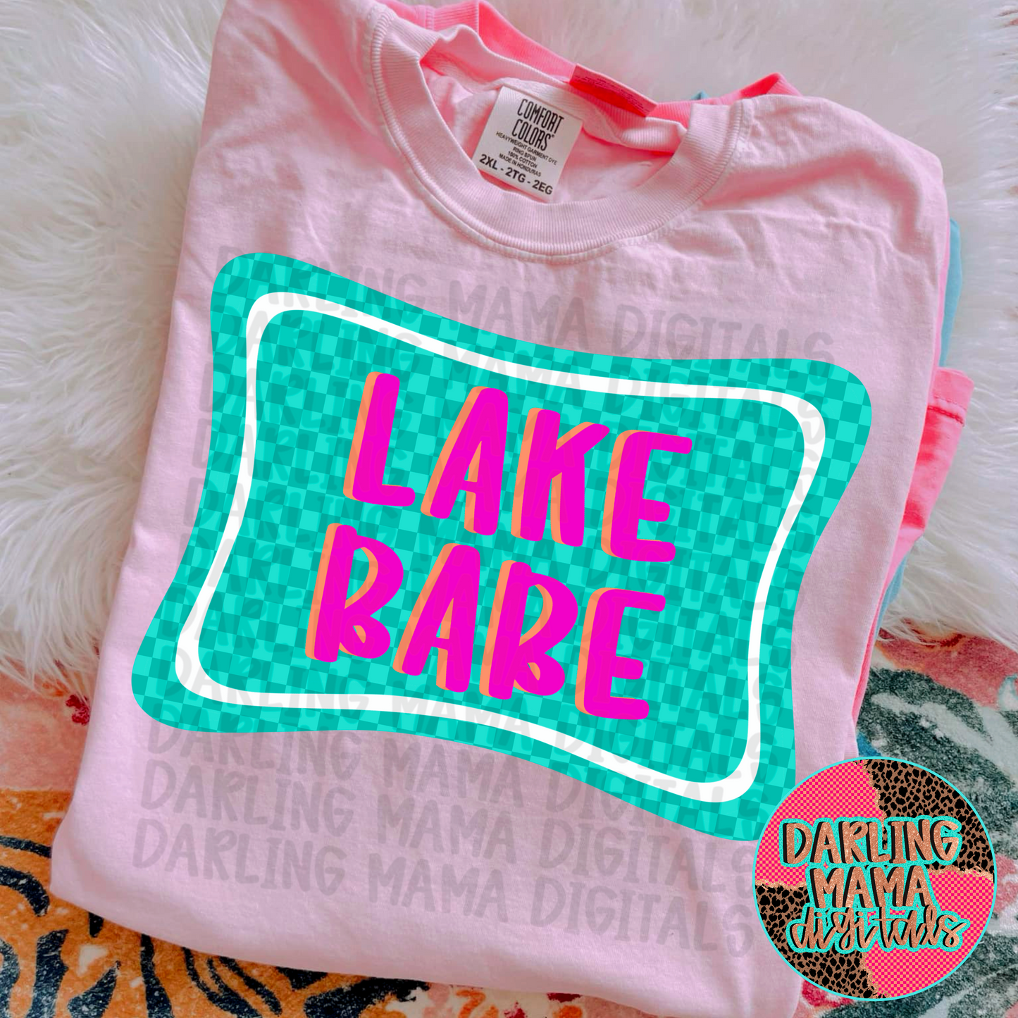 Neon Checkered Lake Babe