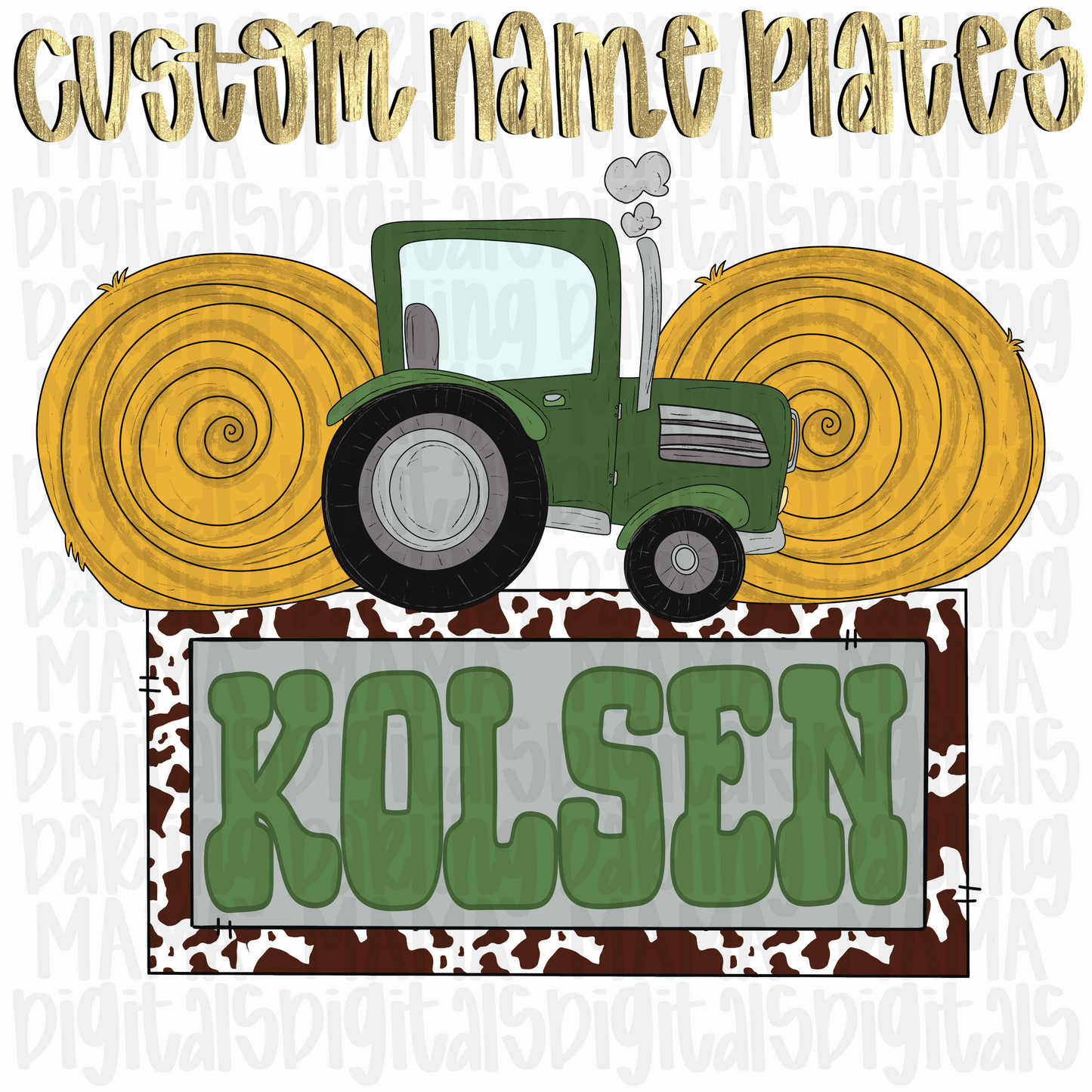 Custom green tractor