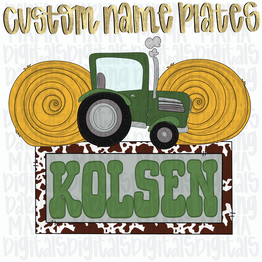 Custom green tractor