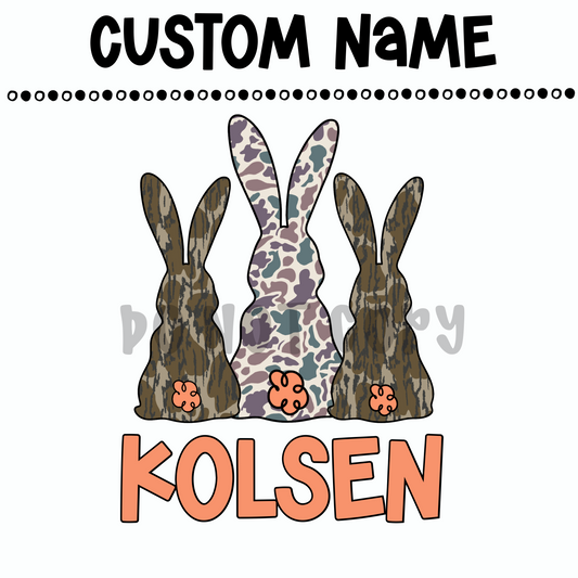 Custom Camo Bunny Name