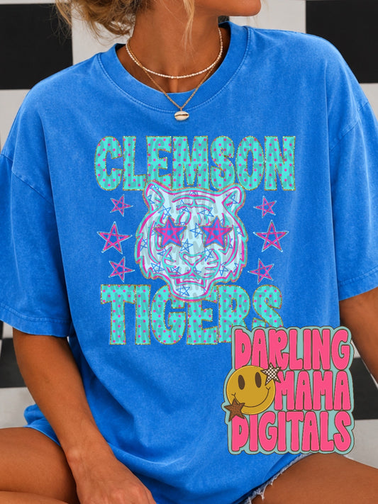 Polka dot cl*mson tigers