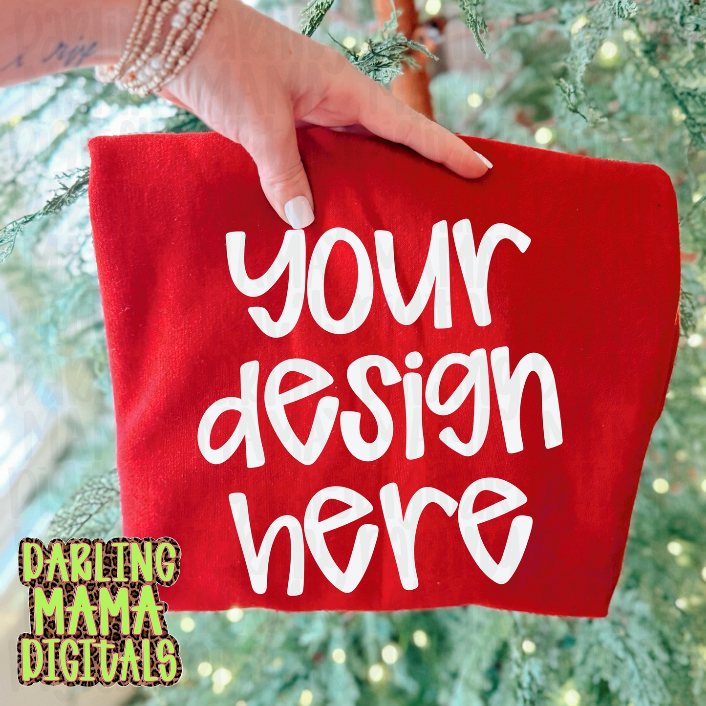 Red sweatshirt Christmas tree