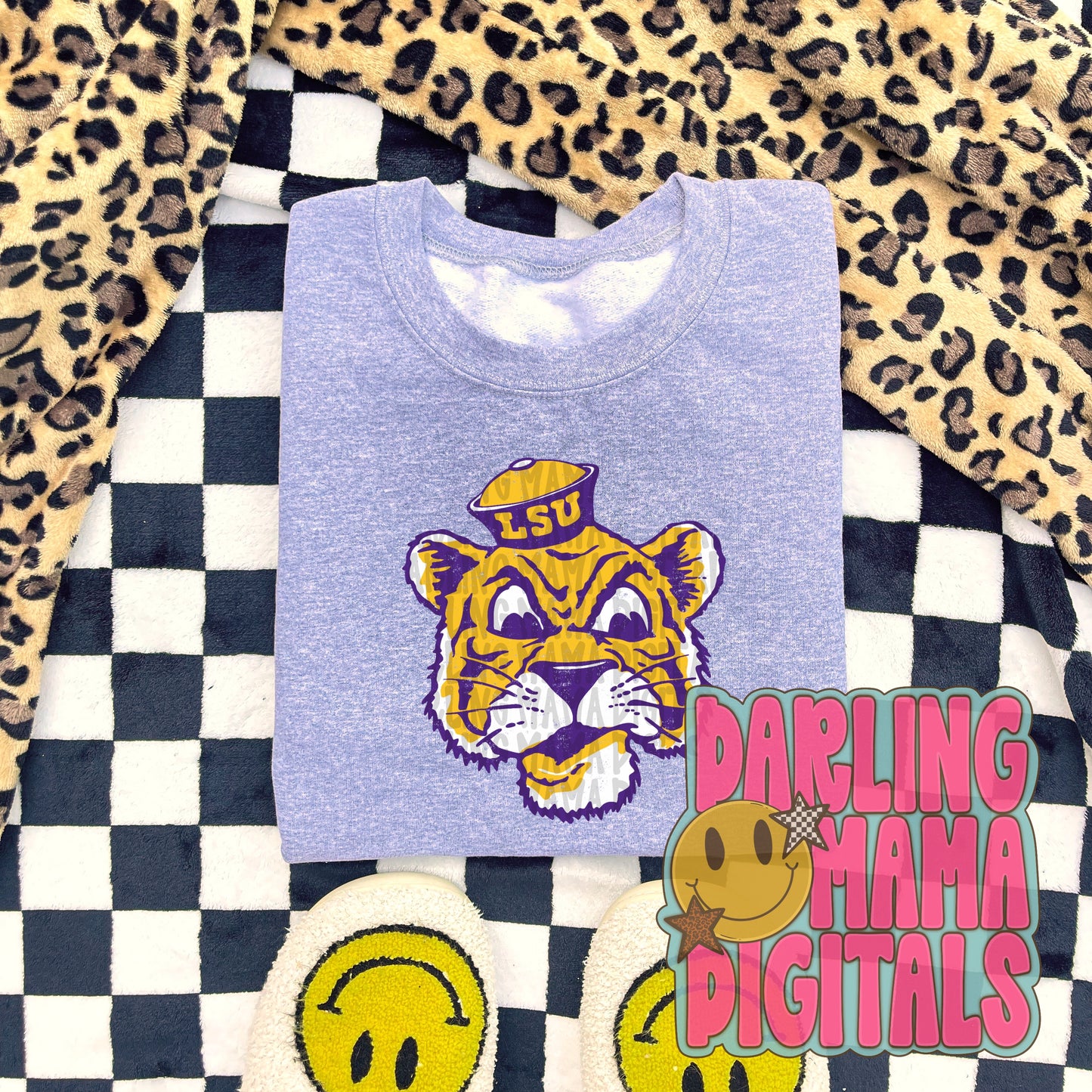 Vintage yellow tiger (includes 2 PNGs)