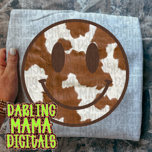 Cow print smiley
