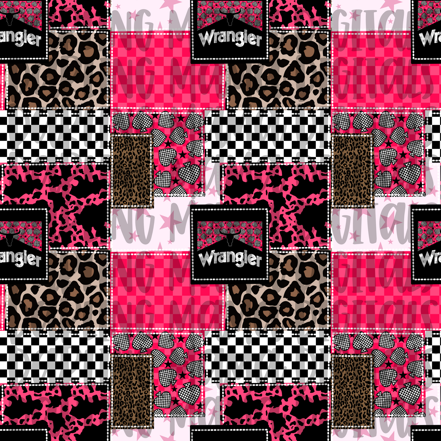 Pink Wr*ngler patchwork Seamless File