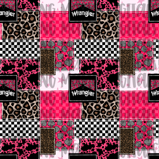 Pink Wr*ngler patchwork Seamless File