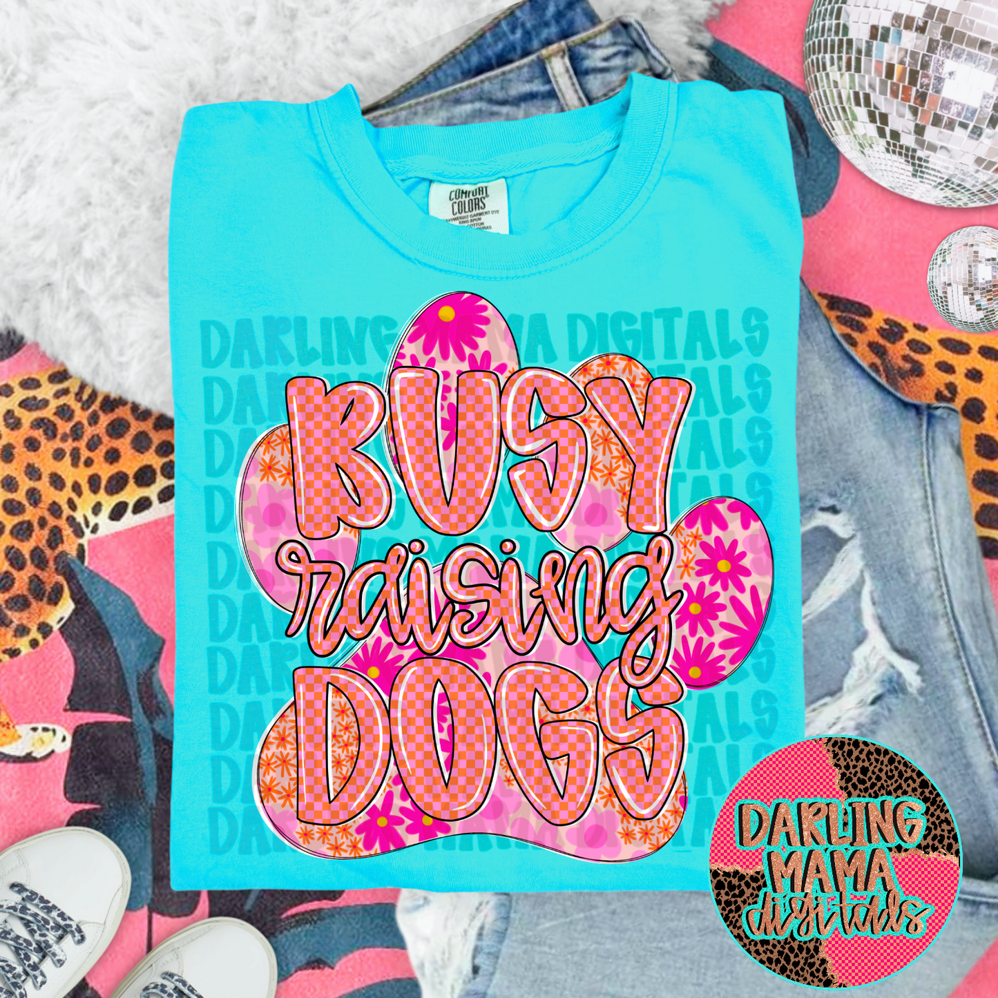 Busy raising Dogs Pink