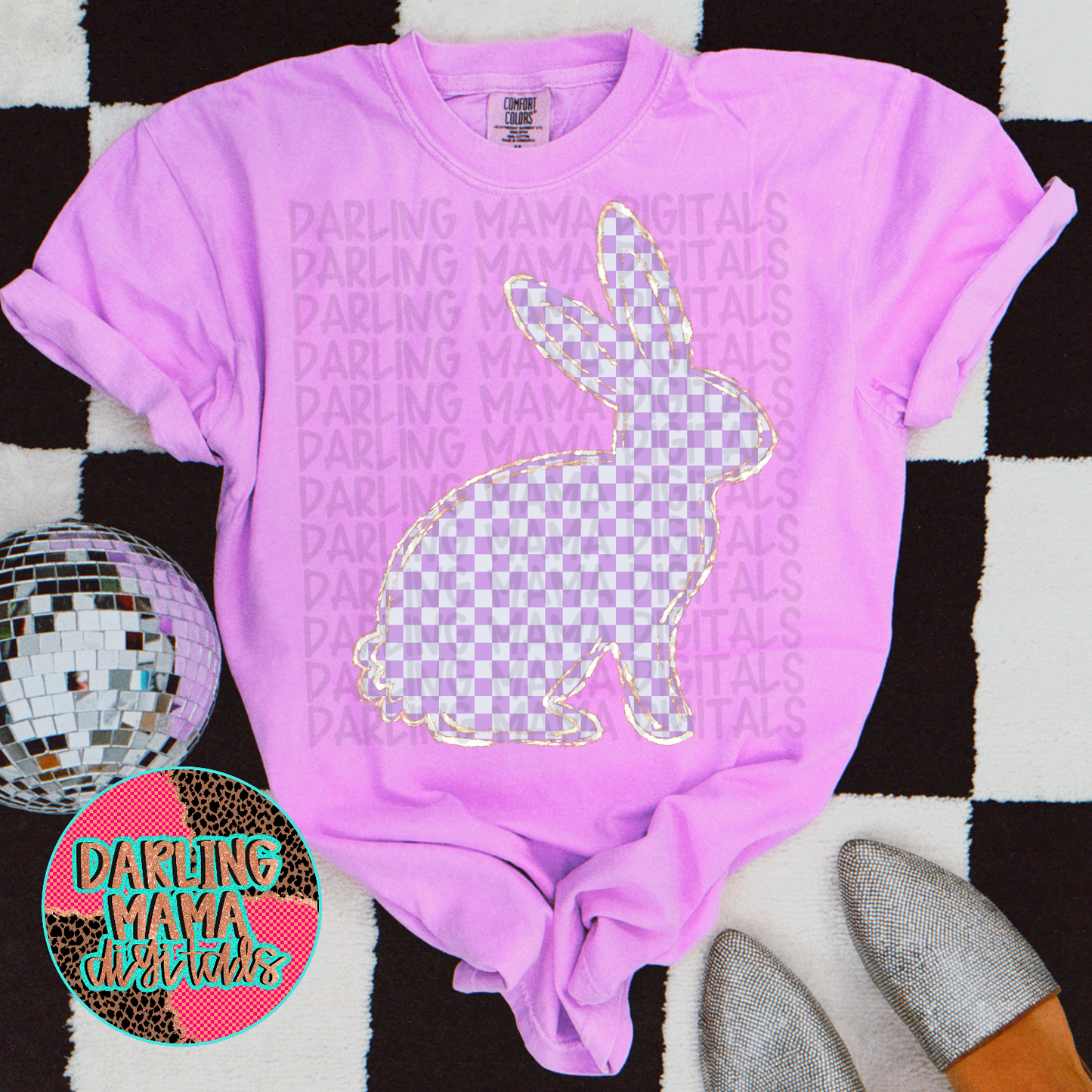 Purple Checkered Bunny