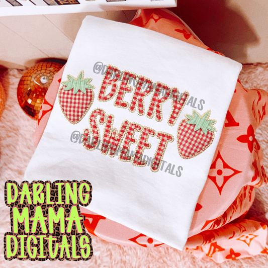 Faux embroidery berry sweet