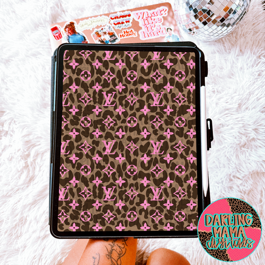 Light pink cheetah l*v seamless