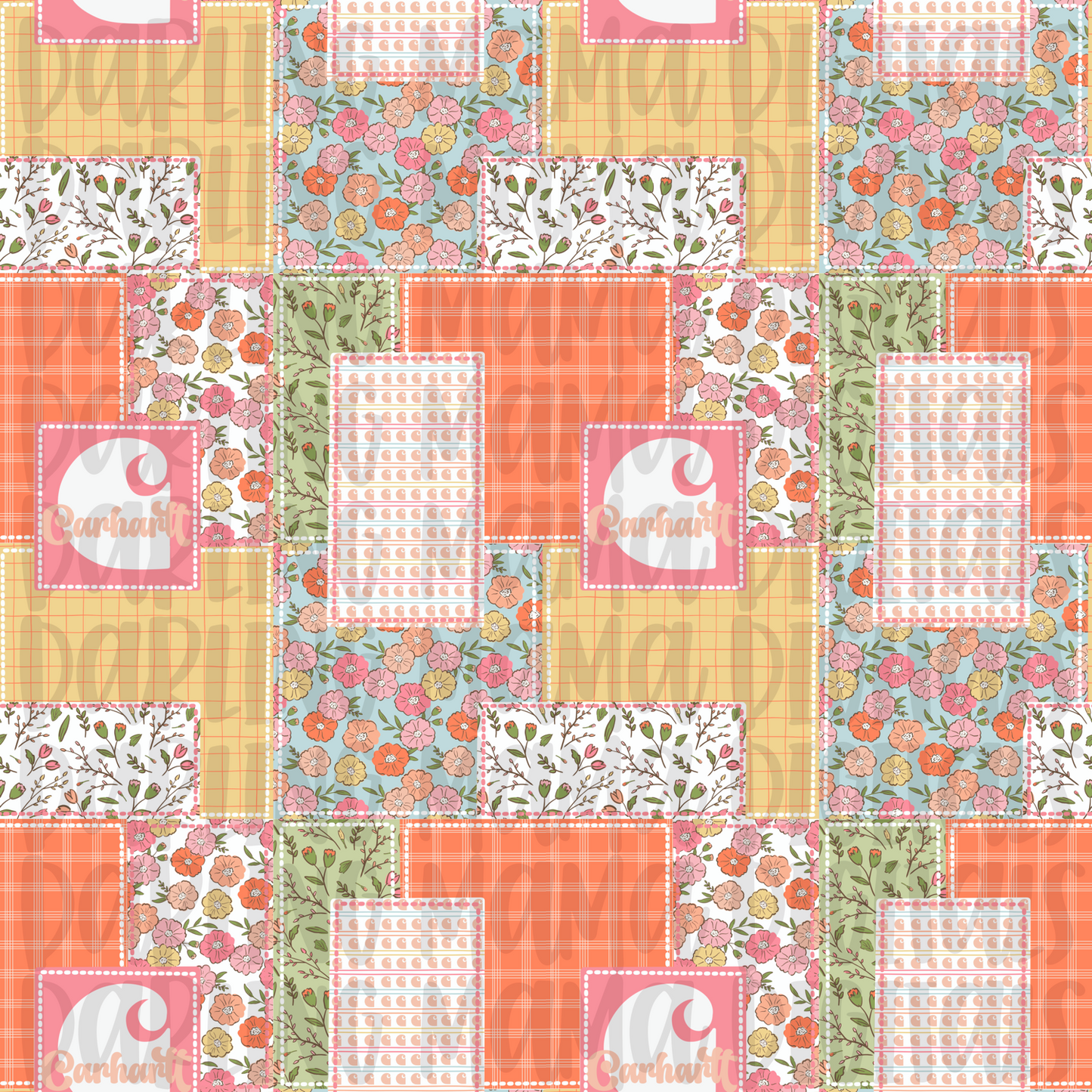 Spring Floral C*rhar** Patch Work Seamless File