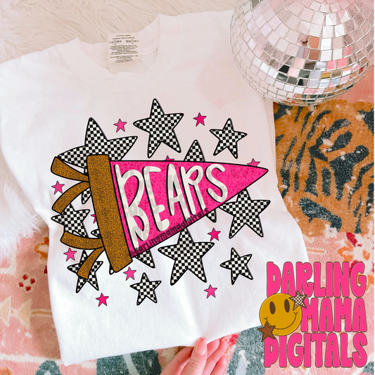 Preppy pennant flag bears