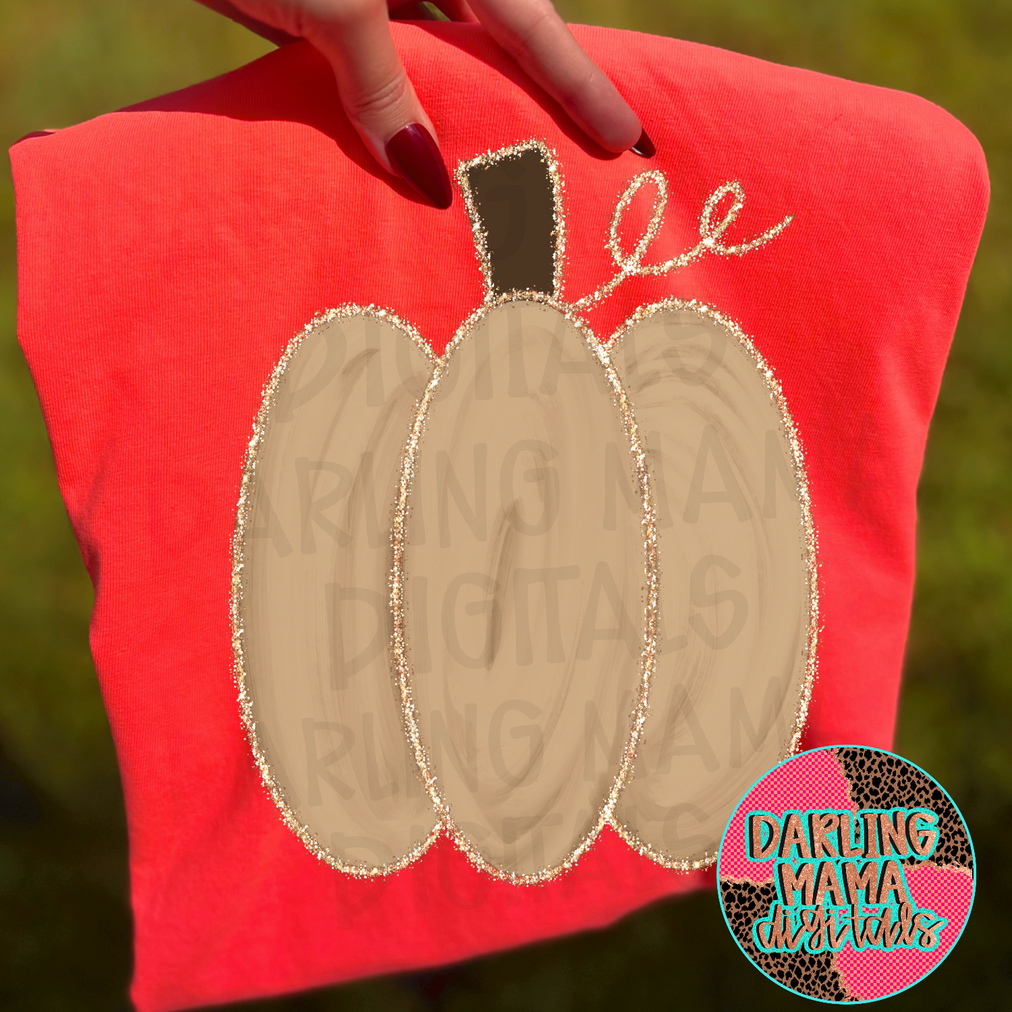 Brown Painted Pumpkin