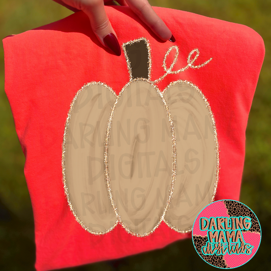 Brown Painted Pumpkin