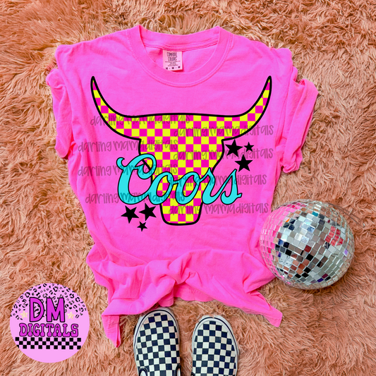 Neon Checkered Co*rs
