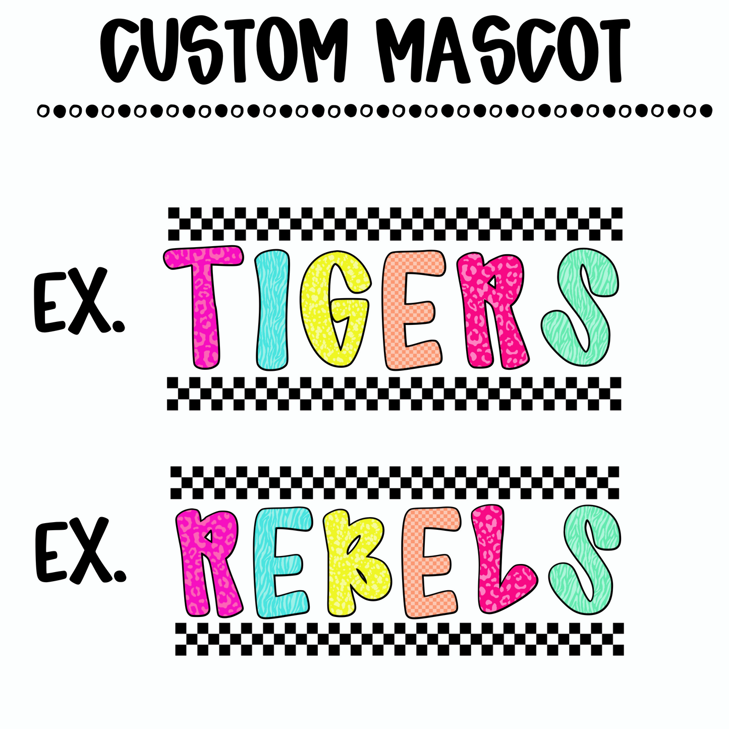 Custom Preppy Print Mascots