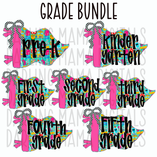 Back to school Grade flag Bundle