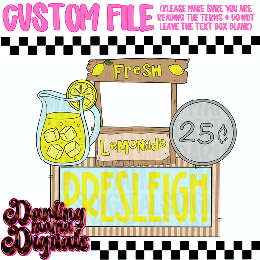 Custom lemonade Stand