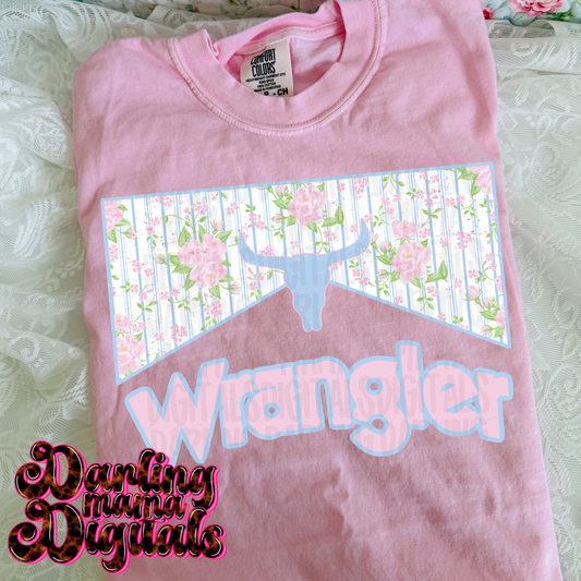 Blue and pink floral Wr*ngler