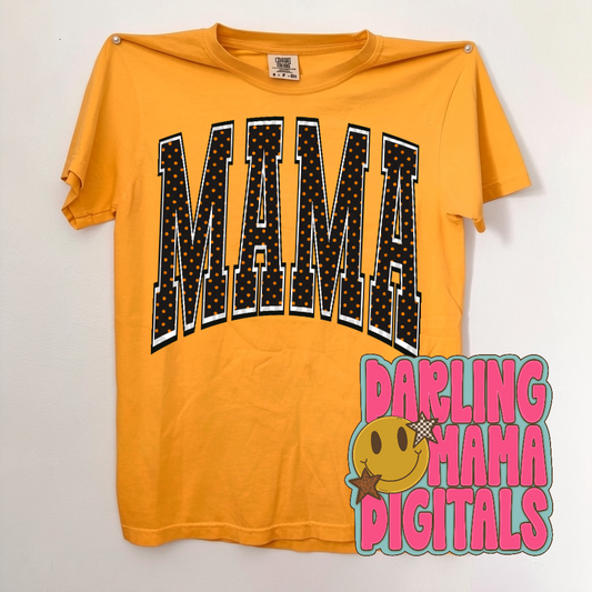 Black and orange polka dot Mama