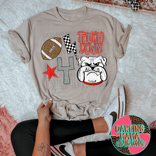 GA b*lldogs Crayon Collage