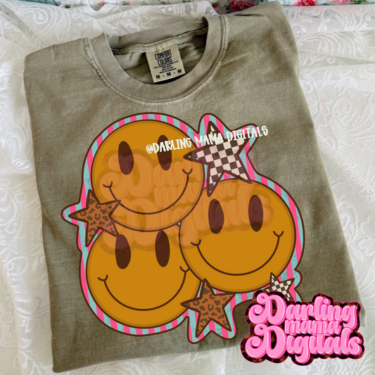 Smiley and stars