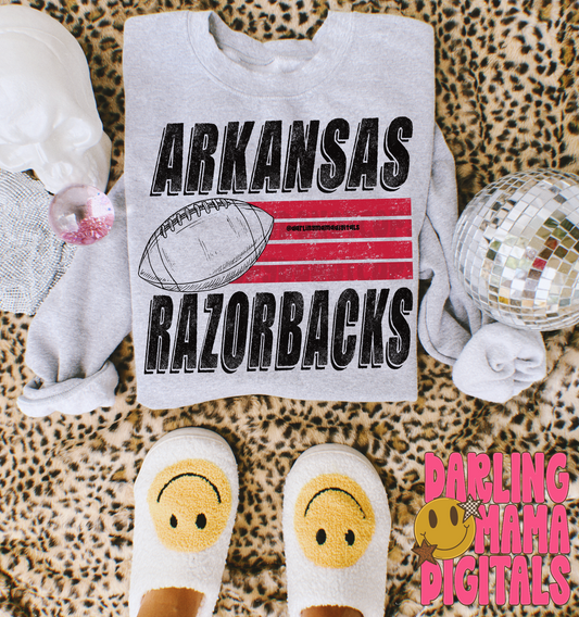 Striped football AR razorbacks