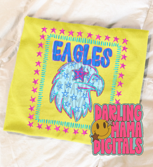 Glitter & stars Eagles
