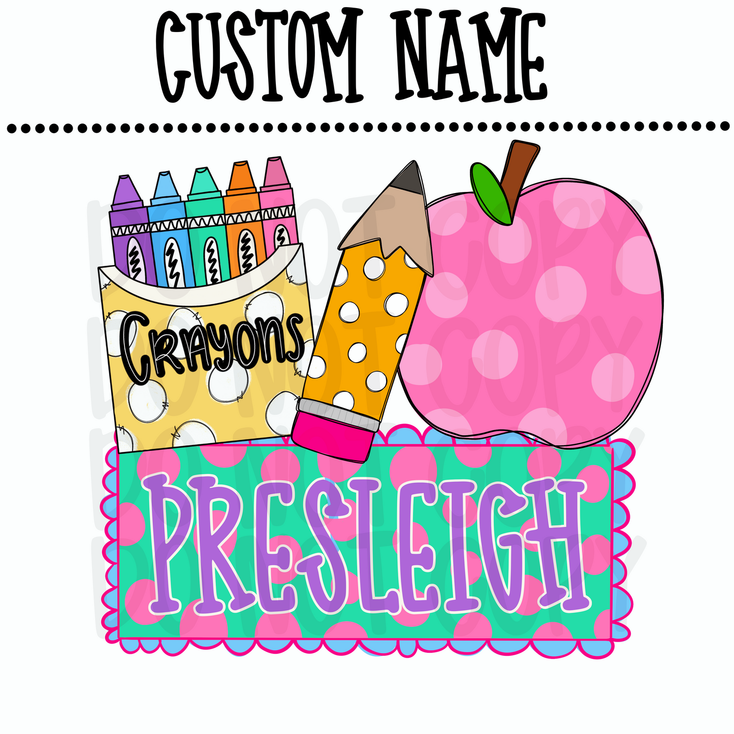 Custom Back To School Name