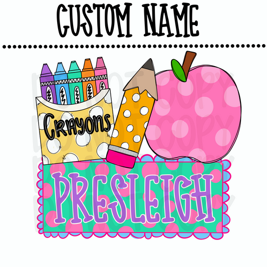 Custom Back To School Name