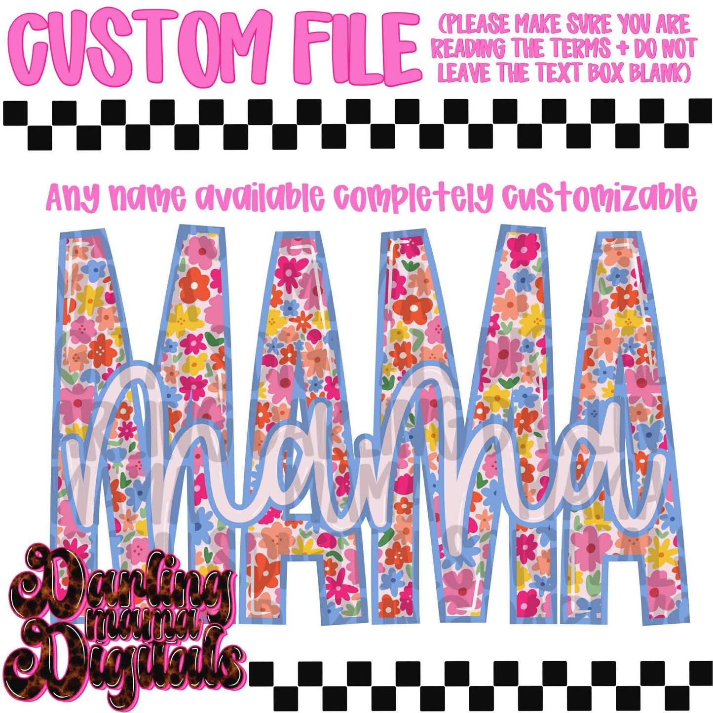 Custom floral name 3