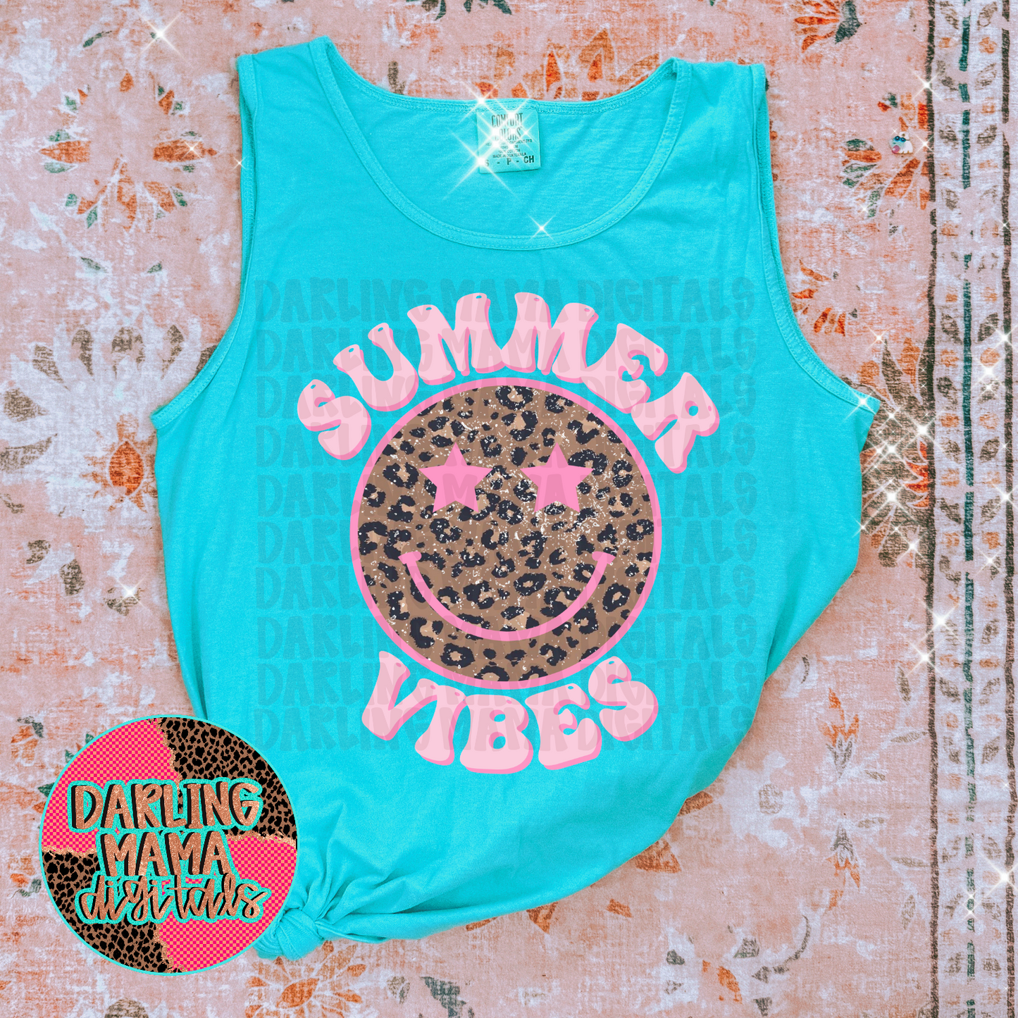 Summer Vibes Cheetah Smiley