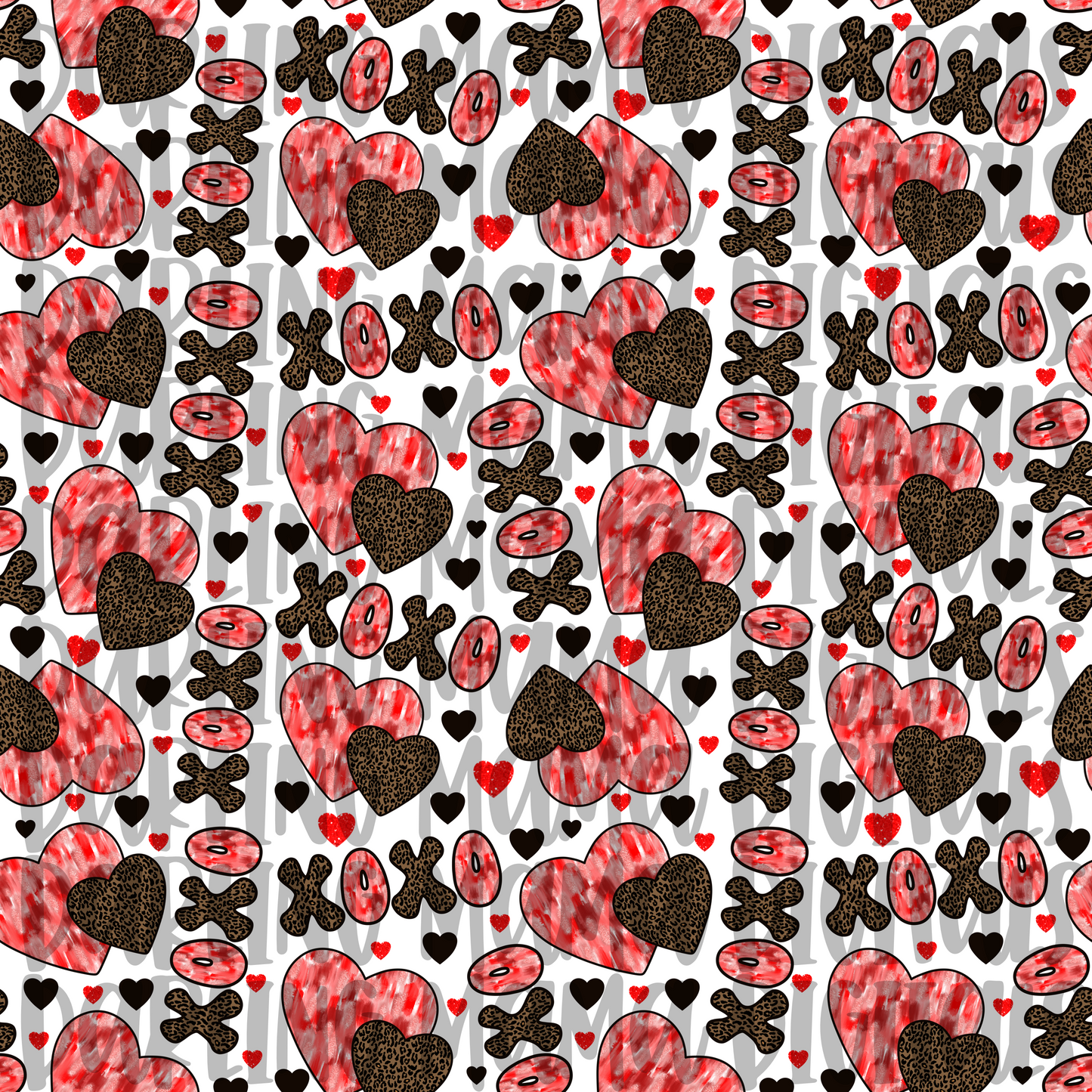 Valentine Cheetah Xoxo Seamless File