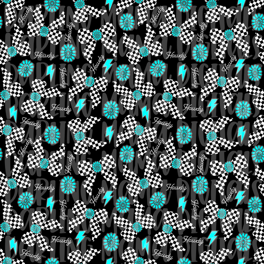 Checkered Bow Howdy Seamless File