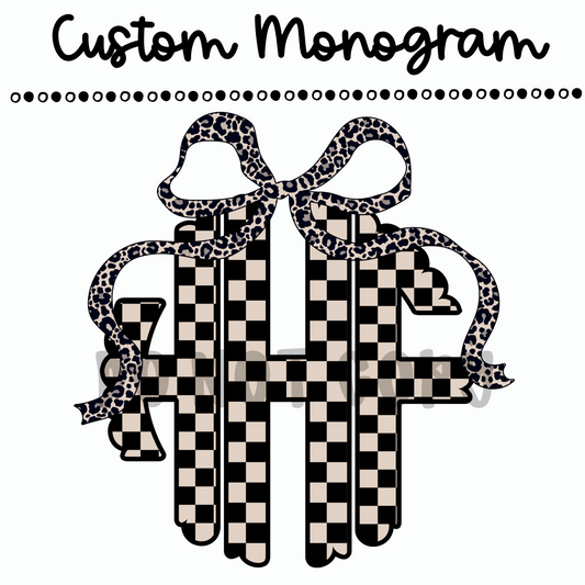 Custom Checkered Monogram