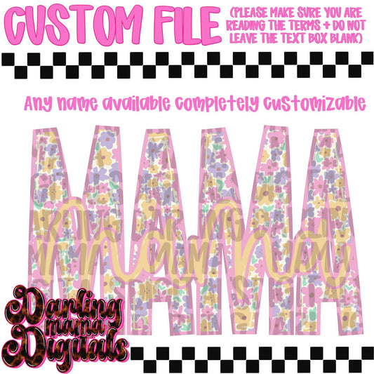 Custom floral name 4