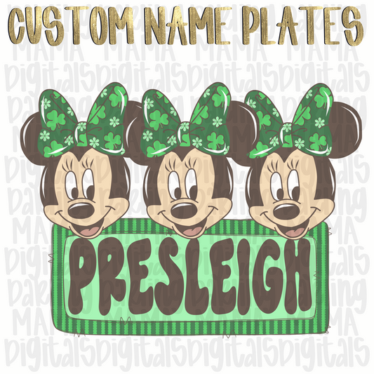 Custom green girl mouse